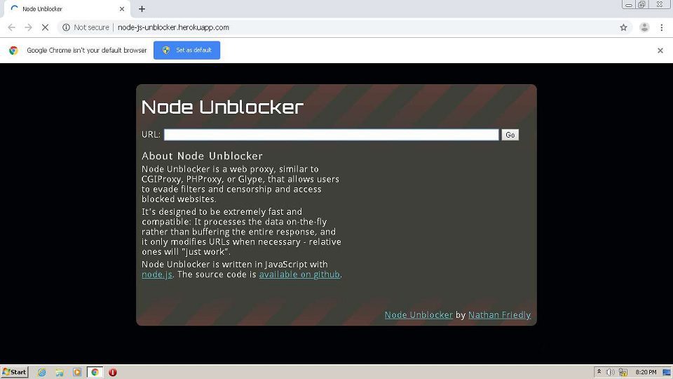 node unblocker