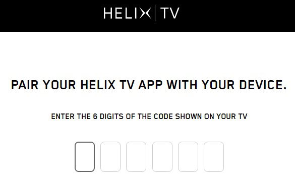 Pairing the Helix TV App