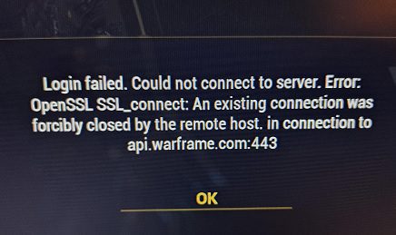 Warframe launcher Error