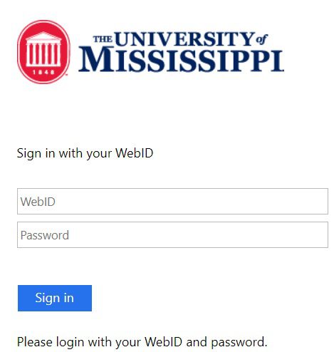 Ole Miss webID