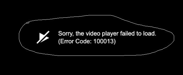 Error Code 100013