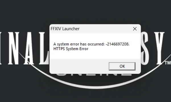 FFXIV https System Error