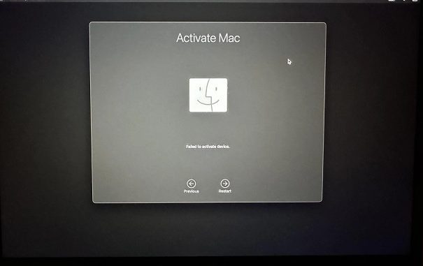 Failed To Activate Device Mac