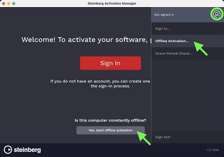 steinberg activation manager