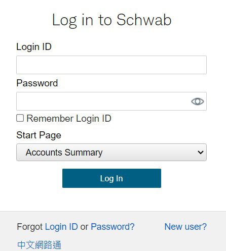 charles schwab login