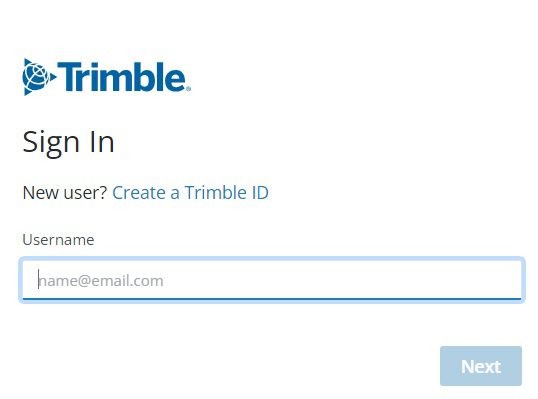 Trimble Connect Sign In
