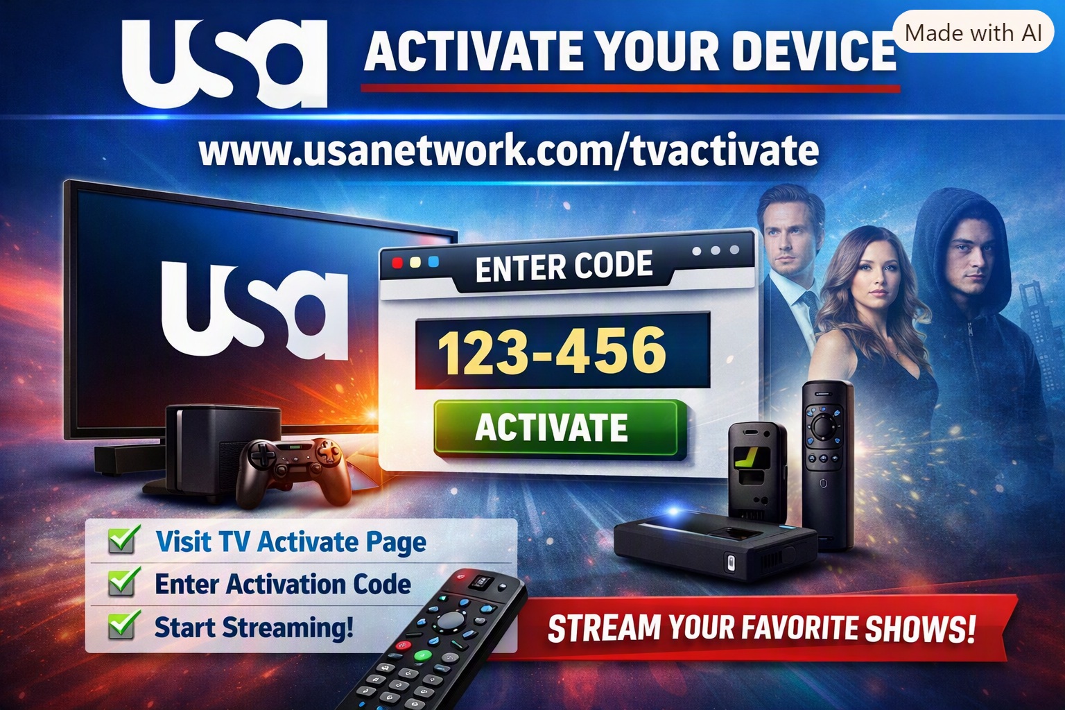 Activate USA Network on TV