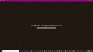 Internal exception java net socketexception connection reset что делать windows 10 minecraft