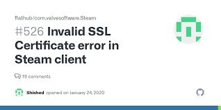 Steam Invalid SSL Certificate