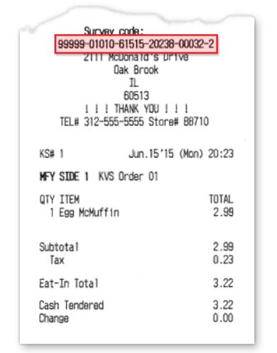 McDVoice.com Survey With Receipt Login