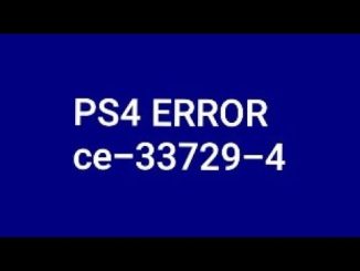 Error Code CE-33729-4