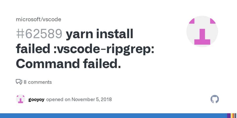 failed to find vscode-ripgrep