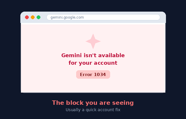 Gemini Error 1034