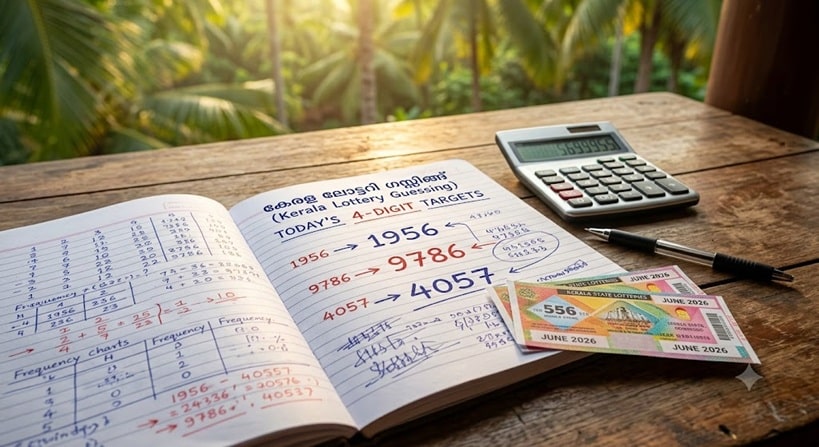 kerala lottery guessing 4 digit number today