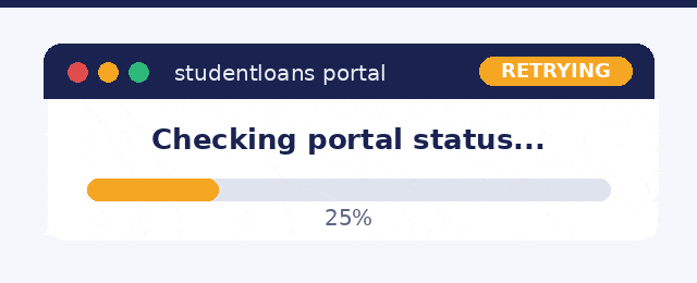 student loans company technical issue