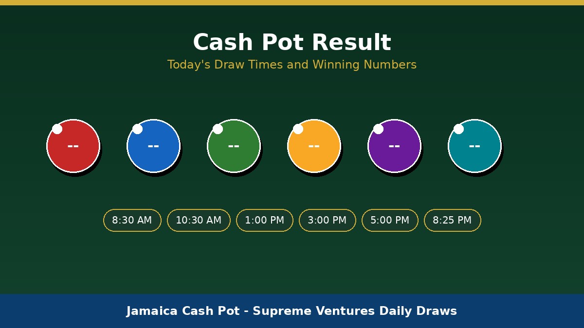 Cash Pot Result for Today