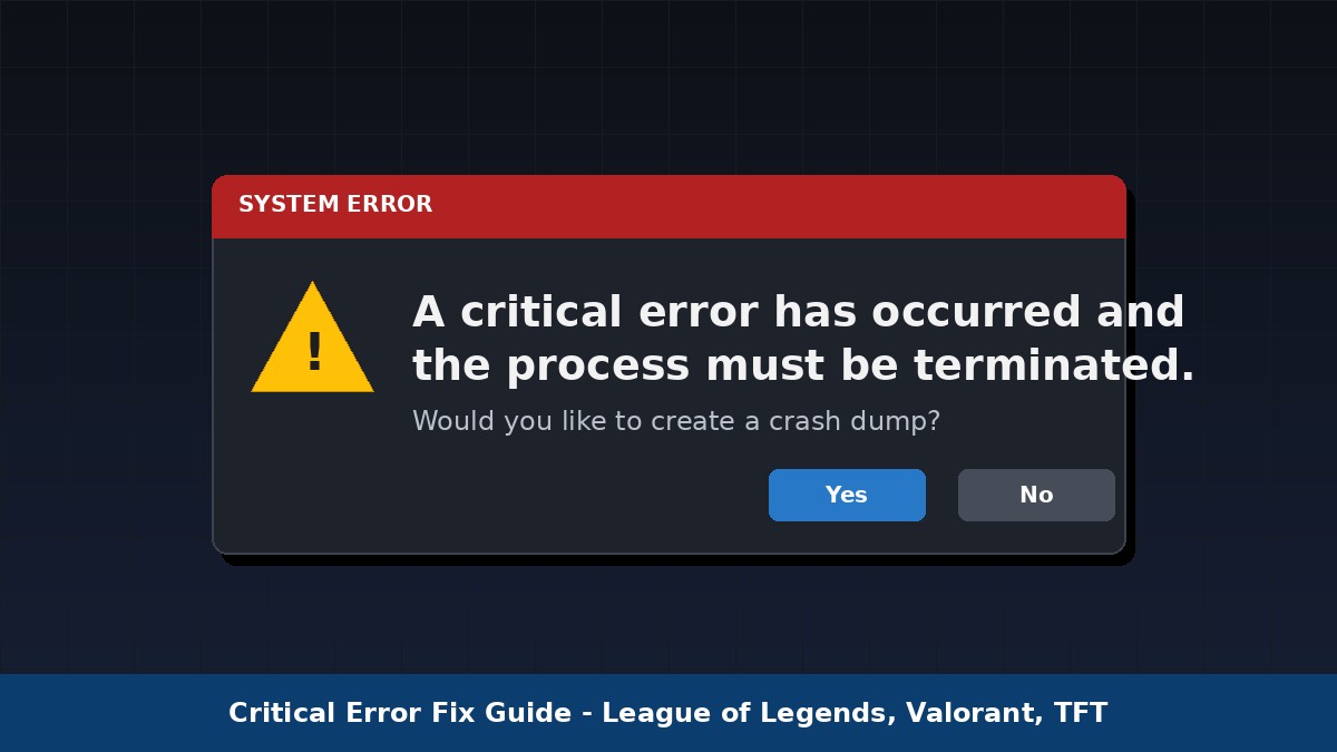 Critical Error Has Occurred, Process Terminated: Fix Guide