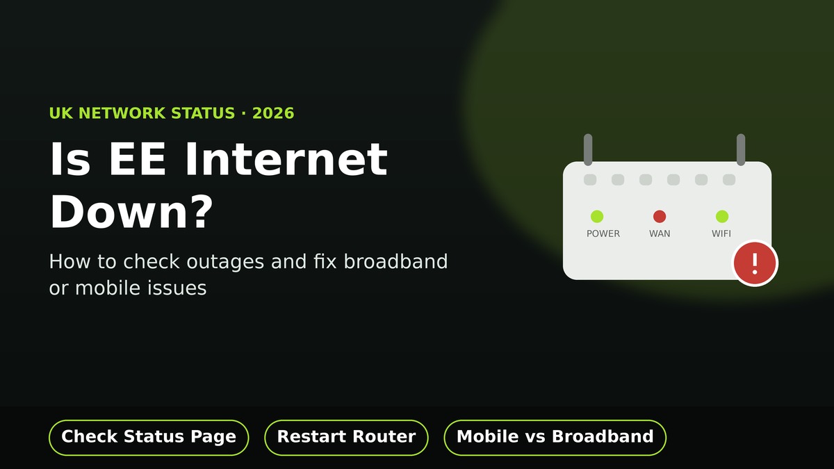 Is EE Internet Down? How to Check and Fix It Is EE internet down - how to check status and fix broadband or mobile issues 2026