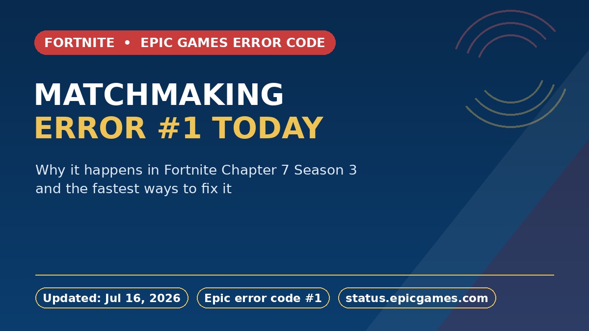 fortnite matchmaking error #1 today