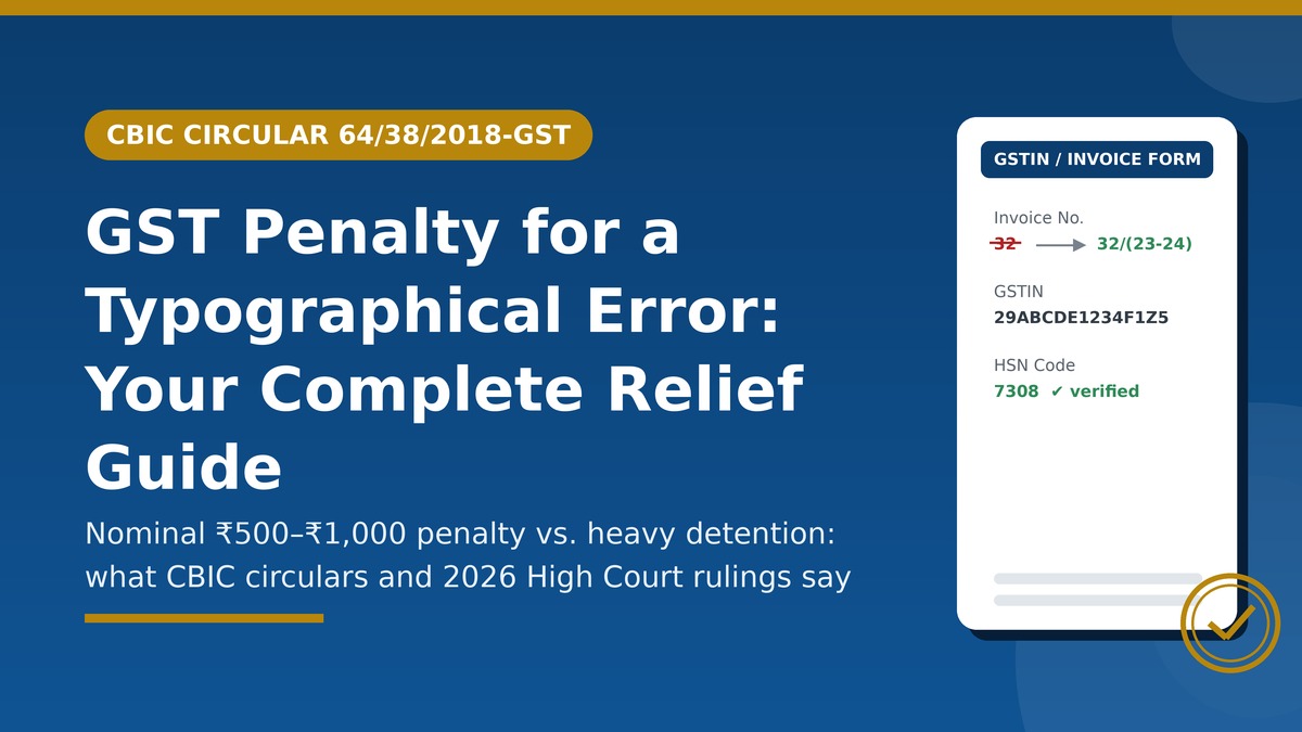 GST penalty typographical error relief