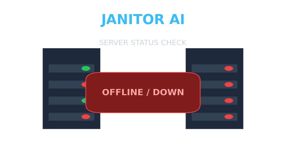 Janitor AI Server Status Check - Offline and Down Error Graphic