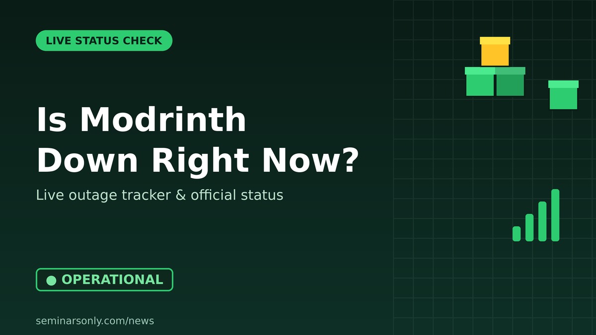 Is Modrinth Down? Live Status Check Is Modrinth down right now — live status graphic showing operational badge