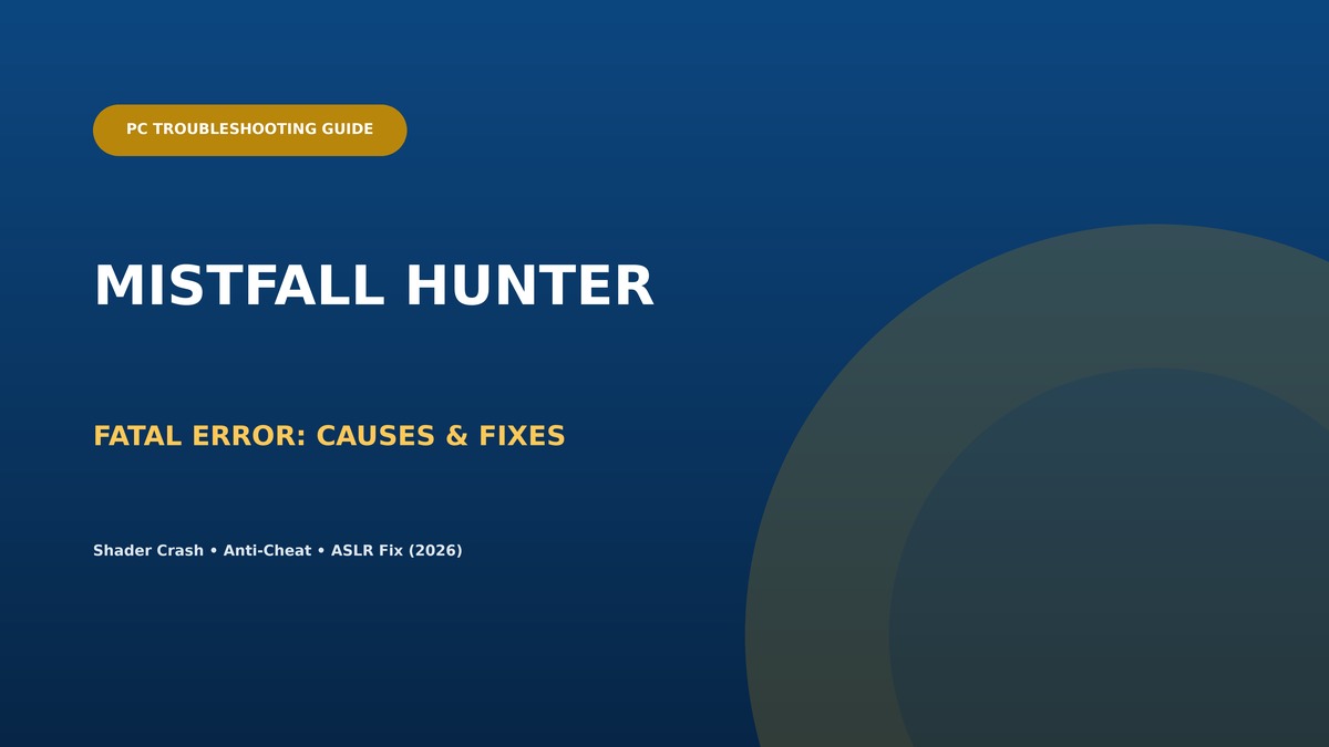Mistfall Hunter Fatal Error fix guide cover image