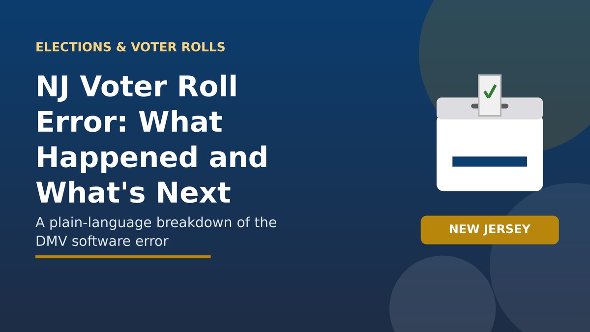 NJ Voter Roll Error: What Happened and What's Next