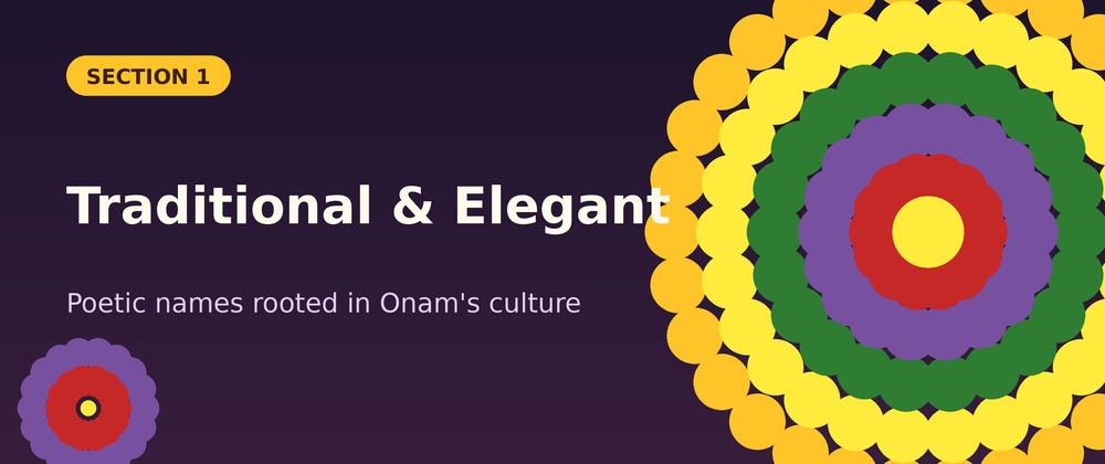 Traditional & Elegant Onam Names Traditional and elegant Onam names section banner