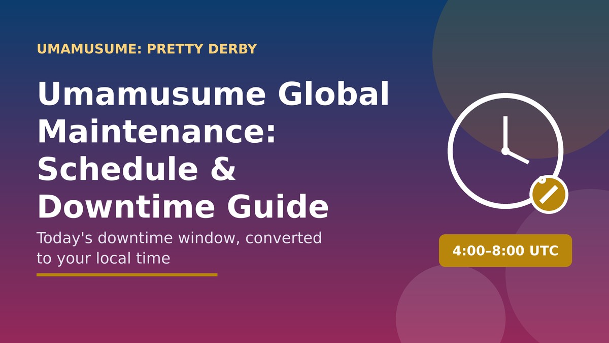 Umamusume Global Maintenance: Schedule & Downtime Guide