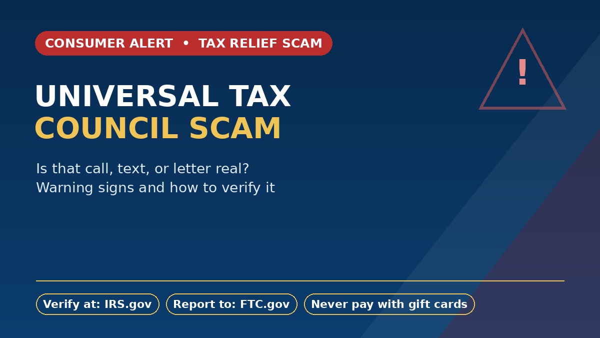 Universal Tax Council Scam