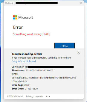 Microsoft Error 1200