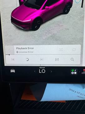 Tesla Spotify Playback Error License Error