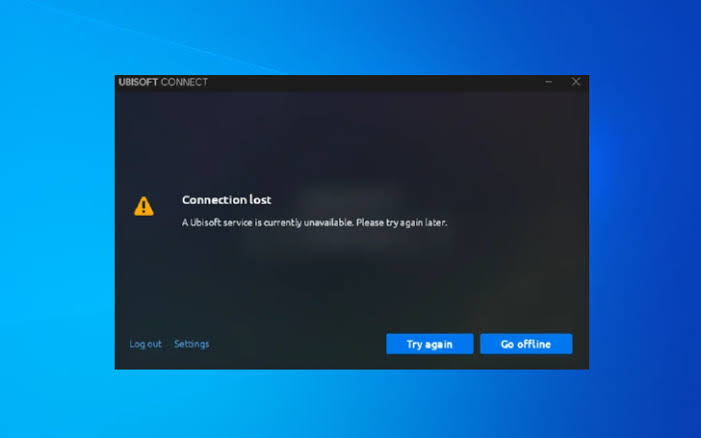 Ubisoft Connect Outage Screen