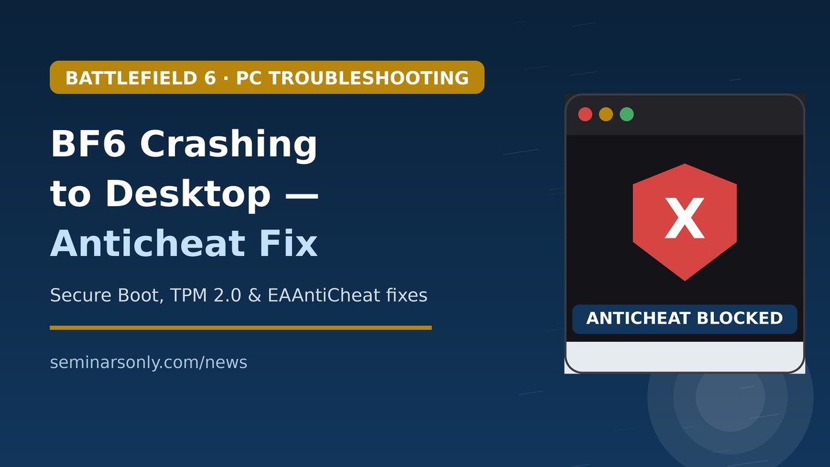 Battlefield 6 Crashing to Desktop Due to Anticheat Fix