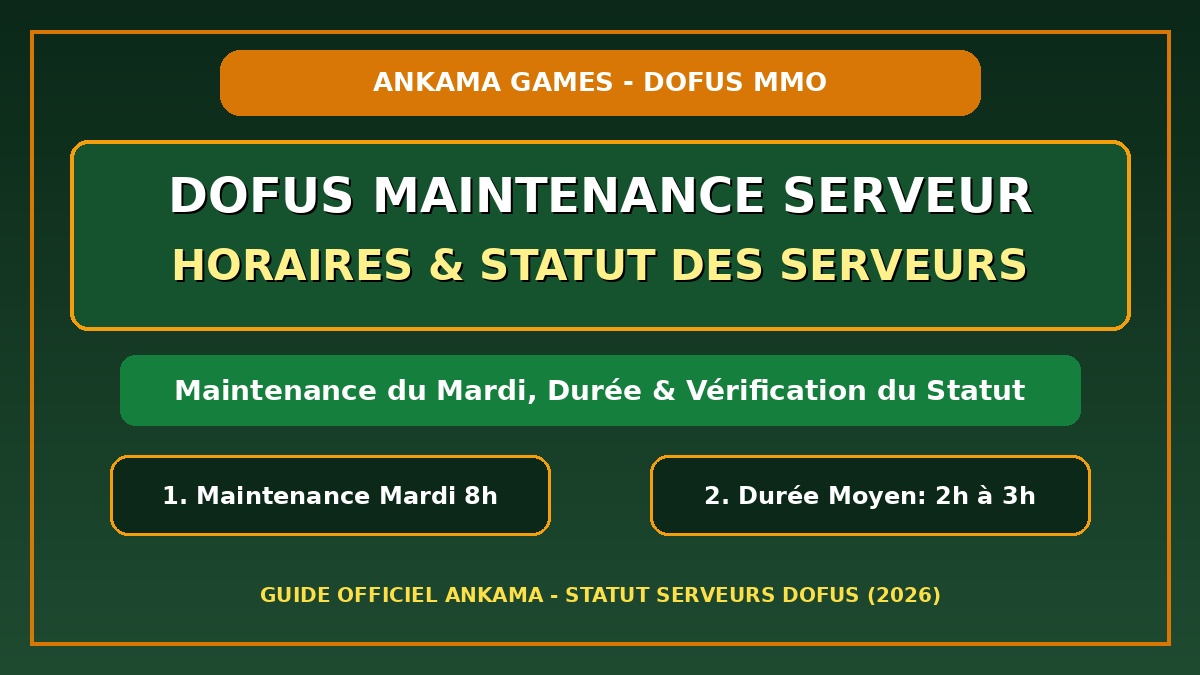 Dofus Maintenance Serveur et Verification Dofus Serveur Status Guide Officiel