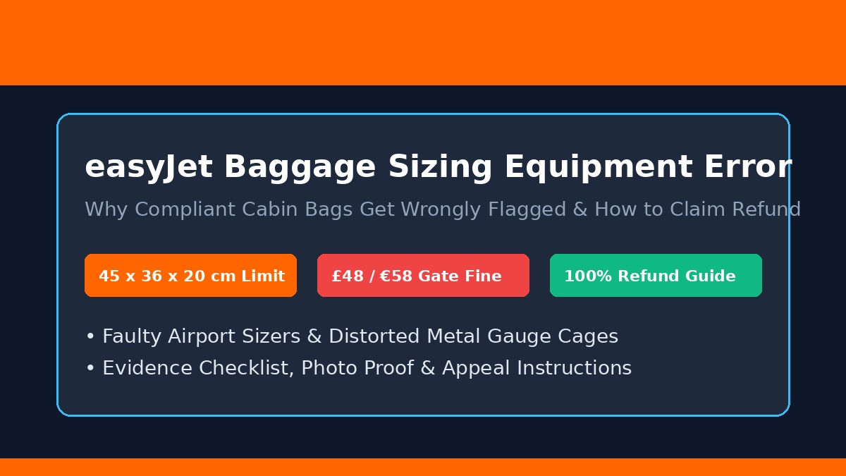 easyJet Baggage Sizing Equipment Error: How to Appeal & Get Refunded