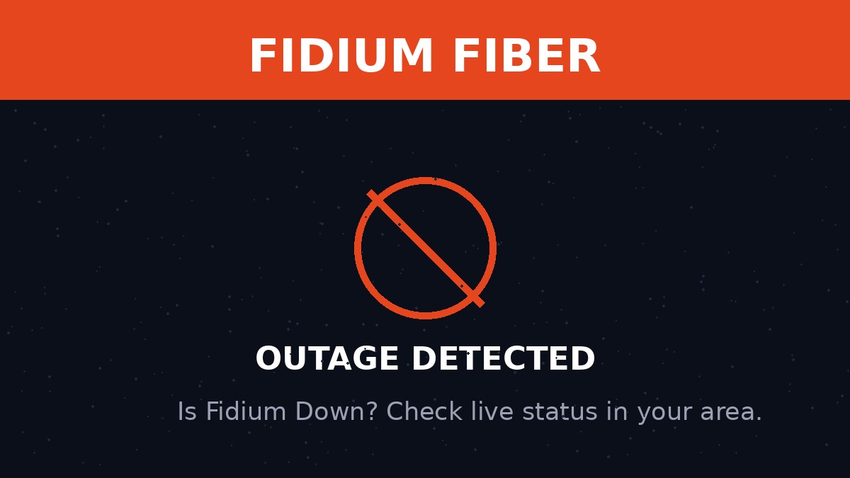 Is Fidium Down? Graphic showing disconnected fiber link.