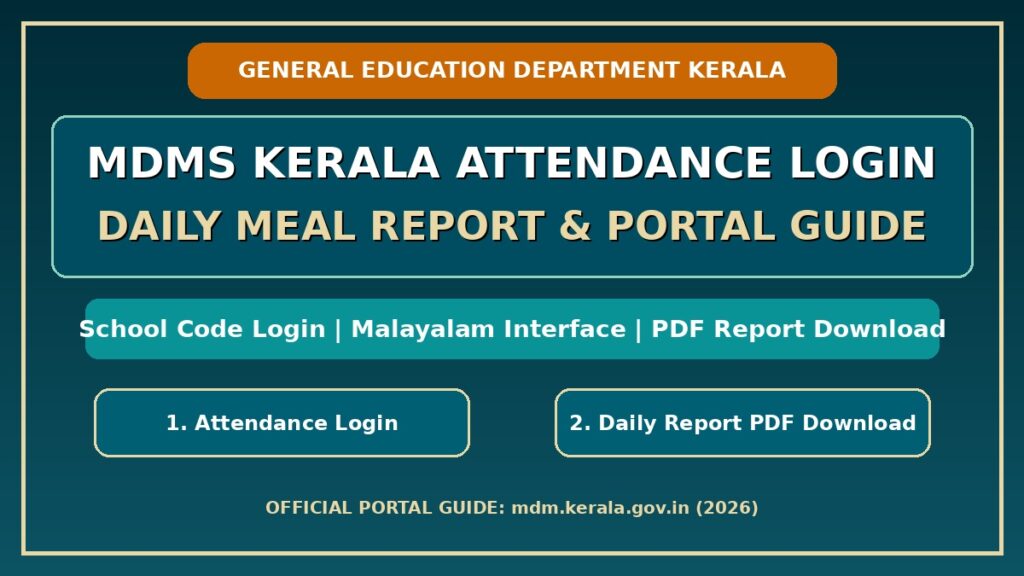 MDMS Kerala Attendence Login