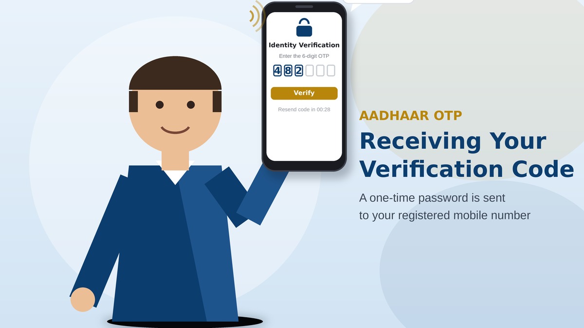 Person holding a smartphone trying to receive an OTP code for verification