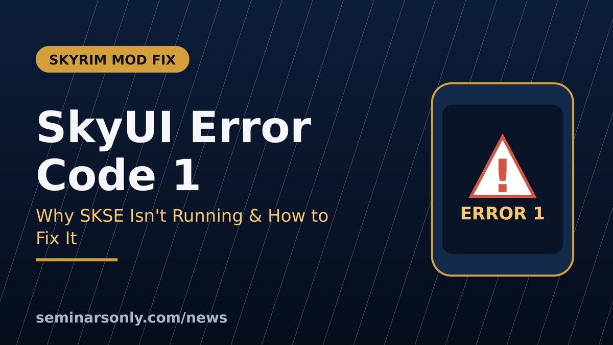 SkyUI Error Code 1