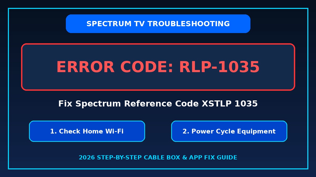 Spectrum Error Code RLP-1035 and Reference Code XSTLP 1035 Troubleshooting Guide