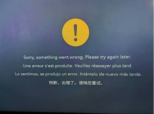 disney plus unexpected error