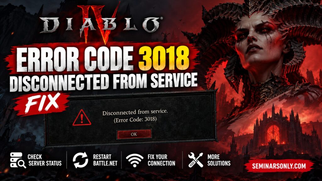 Diablo Error Code 3018 – Disconnected From Service