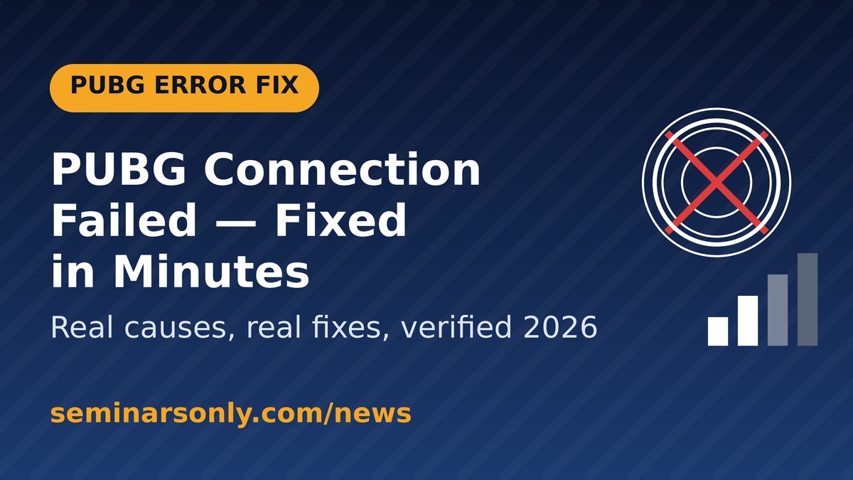 How to Fix the PUBG Error Connection Failed