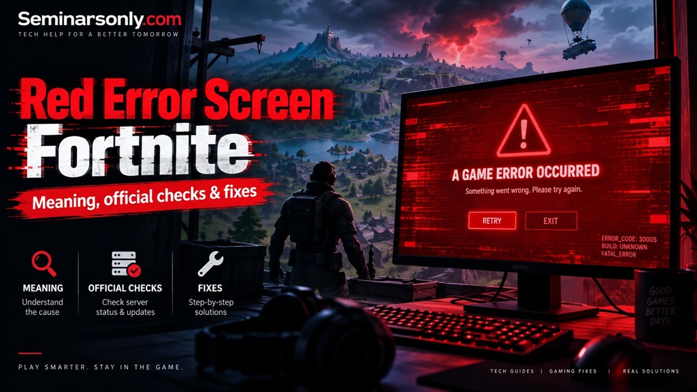 Red Error Screen Fortnite: What It Means & How to Fix It