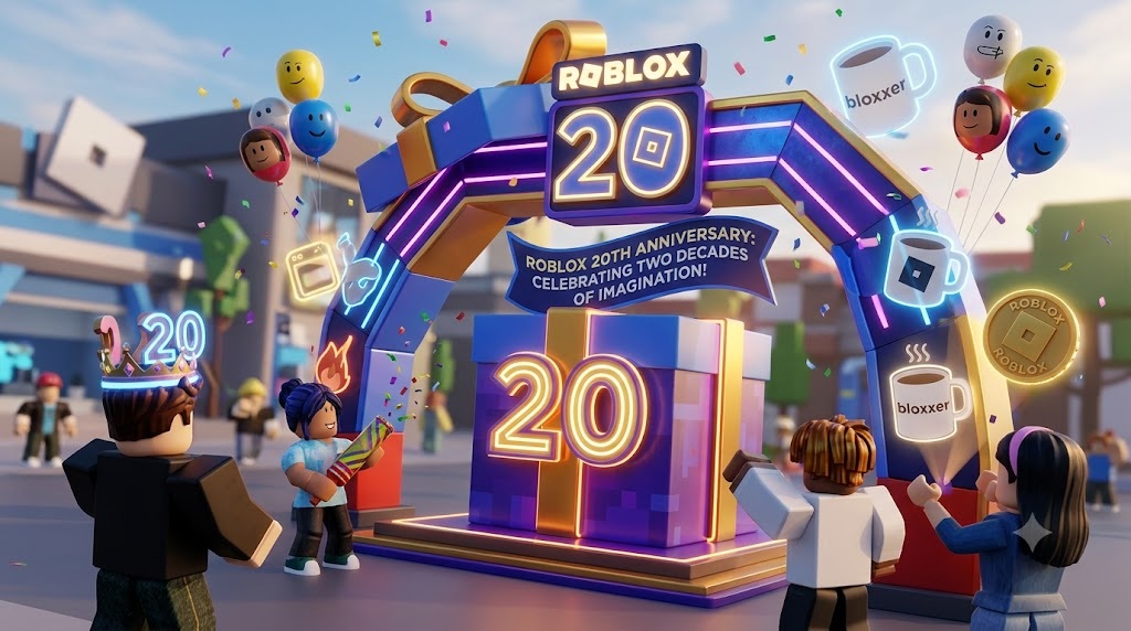 Roblox 20th anniversary gift and themes