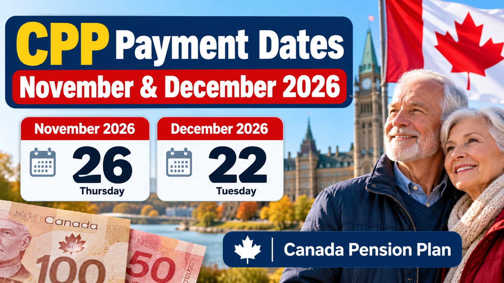 CPP Payment Dates November & December 2026