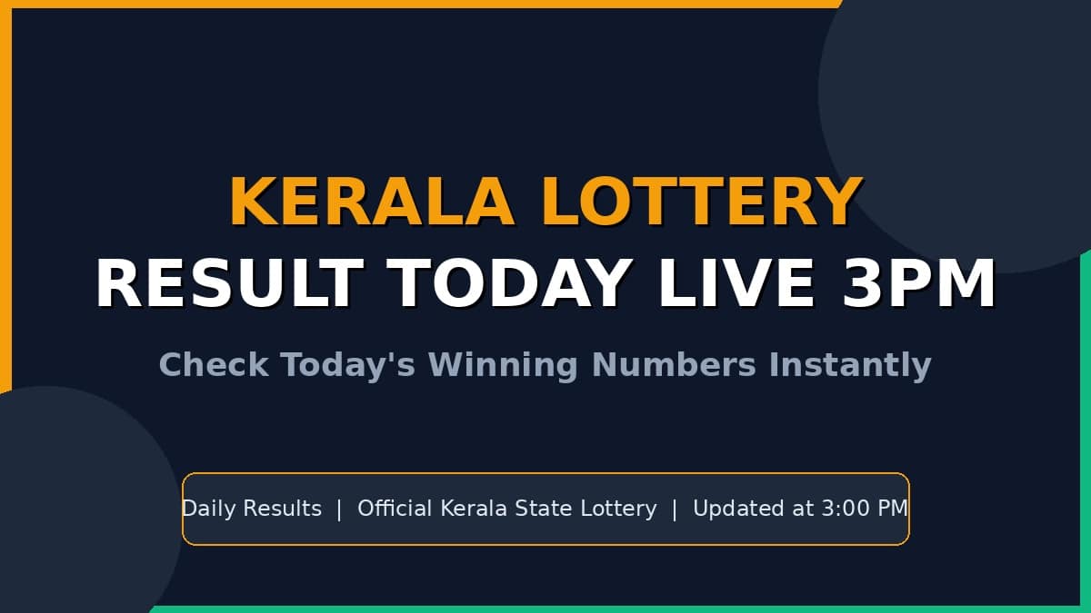 kerala lottery result today live 3pm